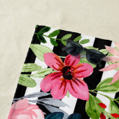 Klassische Wasserfarbe Schwarz-weiß gestrichen Strandtuch (Beispiel)