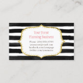 Klassische Wasserfarbe Schwarz-weiß gestrichen Visitenkarte (Rückseite)