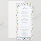 Klassische Wasserfarben-Blumen-Hochzeitsmenü Save The Date (Vorne/Hinten)