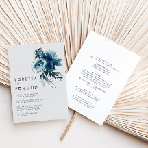 Klassische Wasserfarben, Floral Back & Front Hochz