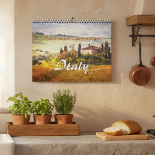 Klassische Wasserfarbeneindrücke von Italien 2027 Kalender