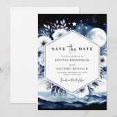 Klassische Wasserfarbenhochzeit Save The Date (Vorne/Hinten)
