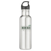 Klassische Wasserflasche aus Edelstahl Edelstahlflasche (Vorderseite)