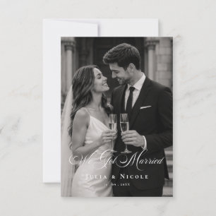 Klassische We Got Married Foto-Hochzeitsankündigun Einladung