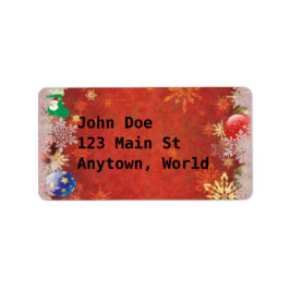 Klassische Weihnachten Adressaufkleber