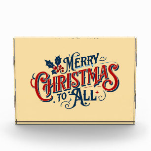 Klassische Weihnachten bis zum Feiertag Kunst und  Fotoblock