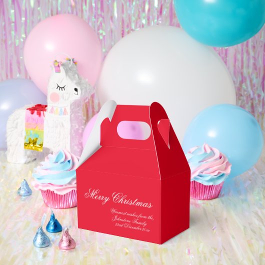 Klassische Weihnachten Elegante Script Familiennam Geschenkschachtel (Party)