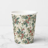 Klassische Weihnachten: Festlich Pappbecher (Rückseite)