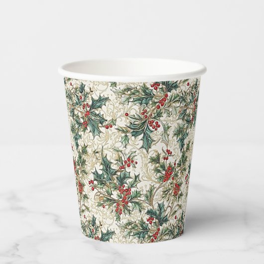 Klassische Weihnachten: Festlich Pappbecher (Rückseite)