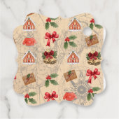 Klassische Weihnachten Geschenkanhänger (Rückseite)