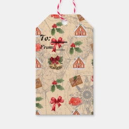 Klassische Weihnachten Geschenkanhänger