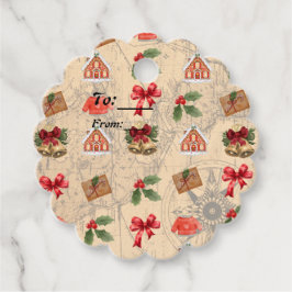 Klassische Weihnachten Geschenkanhänger