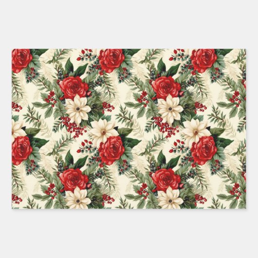 Klassische Weihnachten Geschenkpapier Set (Vorderseite 3)