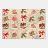Klassische Weihnachten Geschenkpapier Set (Vorderseite 3)
