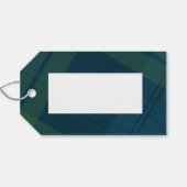 Klassische Weihnachten kariert, einfach personalis Geschenkanhänger (Rückseite Horizontal)