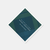 Klassische Weihnachten kariert, einfach personalis Serviette (Ecke)