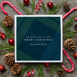 Klassische Weihnachten kariert, einfach personalis Serviette