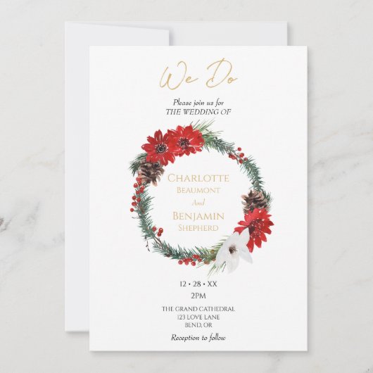 Klassische Weihnachten Moderne wir machen Foto Hoc Einladung (Vorderseite)