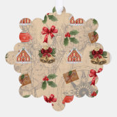 Klassische Weihnachten Ornament Karte (Rückseite)