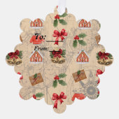 Klassische Weihnachten Ornament Karte (Vorderseite)