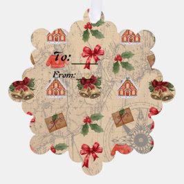 Klassische Weihnachten Ornament Karte