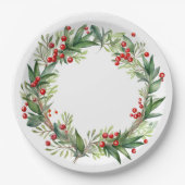 Klassische Weihnachten Pappteller (Vorderseite)