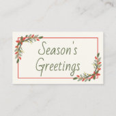 Klassische Weihnachten Platzkarte (Rückseite)