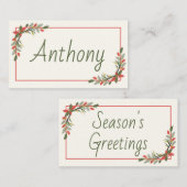 Klassische Weihnachten Platzkarte (Vorne/Hinten)