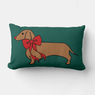 Klassische Weihnachts-Dachshund-Welpen-Kissen Lendenkissen