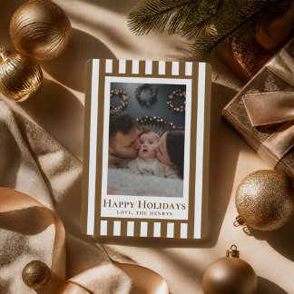 Klassische Weihnachts-Familien-Fotobotschaft mit S Feiertagskarte