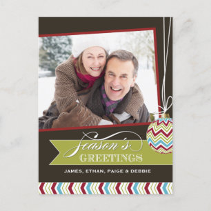 Klassische Weihnachts-Foto-Postkarten Feiertagspostkarte