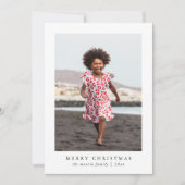 Klassische Weihnachts-Fotokarte Feiertagskarte (Vorderseite)