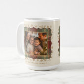 Klassische Weihnachts-Kariert Foto-Vorlage ID1141A Kaffeetasse (Vorderseite Links)