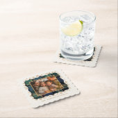 Klassische Weihnachts-Kariert Foto-Vorlage ID1141B Untersetzer (Vor Ort)