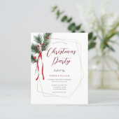 Klassische Weihnachts-Party Rahmen Einladung (Stehend Vorderseite)