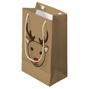 Klassische Weihnachts-Rentier-Geschenktasche Kleine Geschenktüte