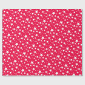 Klassische Weihnachts-Rote Vorlage Sterne Nostalgi Geschenkpapier (Flach)