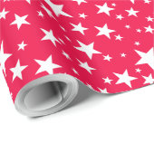 Klassische Weihnachts-Rote Vorlage Sterne Nostalgi Geschenkpapier (Rolleneckpunkt)