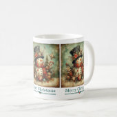 Klassische Weihnachts-Snowman-Tasse Kaffeetasse (VorderseiteRechts)