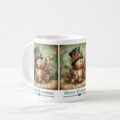 Klassische Weihnachts-Snowman-Tasse Kaffeetasse (Vorderseite Links)