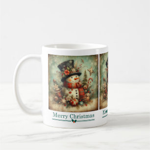 Klassische Weihnachts-Snowman-Tasse Kaffeetasse