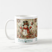 Klassische Weihnachts-Snowman-Tasse Kaffeetasse (Links)