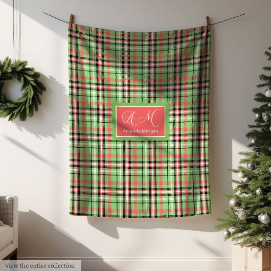 Klassische Weihnachts-Tartan-Decke, Holiday Throw Fleecedecke