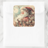 Klassische Weihnachts-Weihnachtsaufkleber Quadratischer Aufkleber (Tasche)