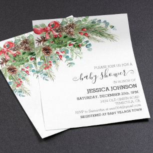 Klassische Weihnachts-Winter-Baby-Party Budget