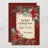 Klassische Weihnachtsbäckerkarte Feiertagskarte (Vorne/Hinten)