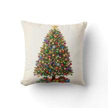 Klassische Weihnachtsbaum-Feiertags-Wurfkissen