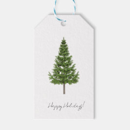 Klassische Weihnachtsbaum-Geschenkmarke Geschenkanhänger