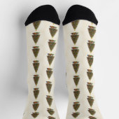 Klassische Weihnachtsbaum-Muster-Socken Socken (Oben)