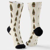 Klassische Weihnachtsbaum-Muster-Socken Socken (Gewinkelt)